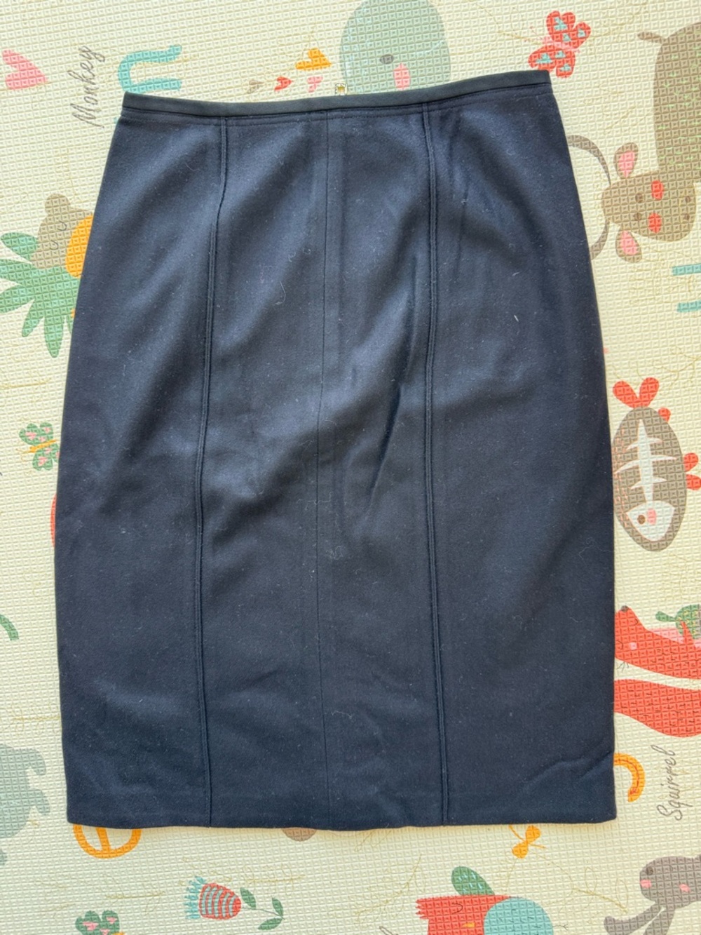Rag & Bone Black Salute Mazy Pencil Skirt size 0 Wool Front Zipper